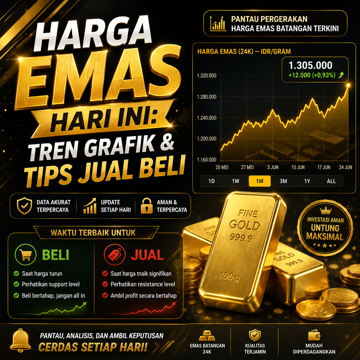 Analisis grafik pergerakan harga komoditas finansial global pada layar monitor gadget di kantor Website Casino online terpercaya.