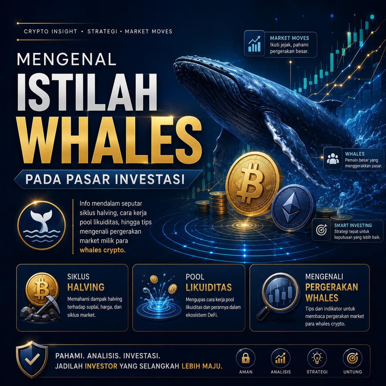 Panduan analisis pergerakan market whales dalam investasi crypto melalui platform website casino online terpercaya.