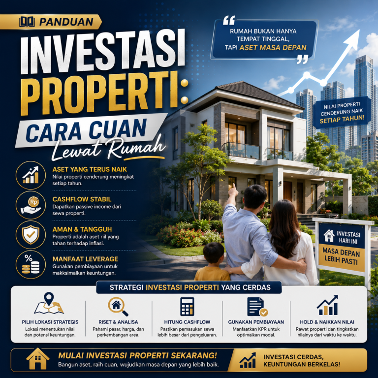 Panduan investasi properti rumah untuk pemula agar untung maksimal.