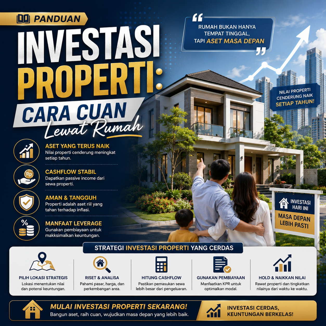 Panduan investasi properti rumah untuk pemula agar untung maksimal.