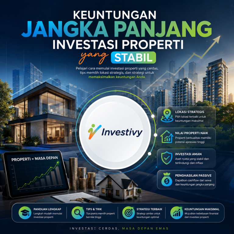 Seseorang sedang mengamati grafik kenaikan harga investasi properti di depan sebuah gedung modern.