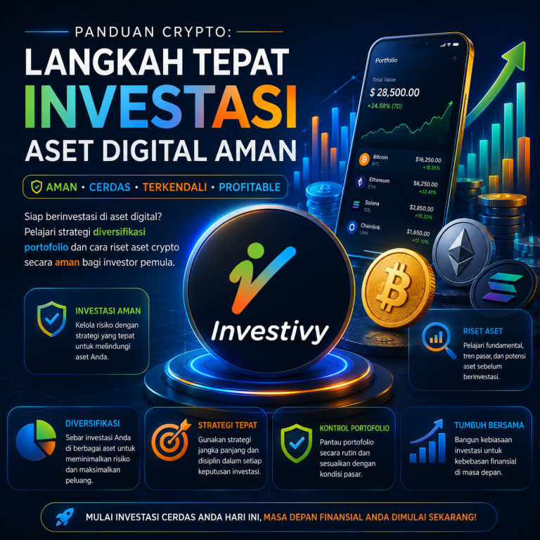 Seorang investor sedang menganalisis grafik harga aset digital di laptop untuk strategi investasi aman.
